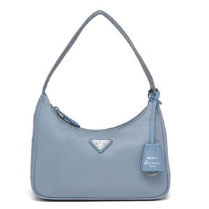 Prada Re-Edition 2000 Nylon Bag Mini Astral Blue in Nylon with Silver-tone